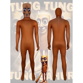 Tung Tung Tung Sahur Bodysuit For Adult & Kids Halloween Costumes