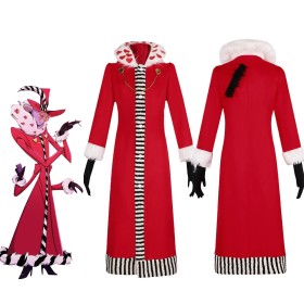  Halloween Adult Male Costumes Hazbin Hotel Valentino Red Cosplay Suit