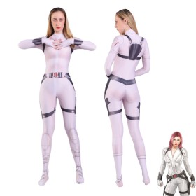 Black Widow Natasha White Widow Printed Suit Halloween Parent-child Cosplay Costume