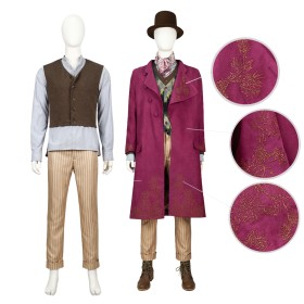 Willy Wonka Cosplay Costuem Charlie and the Chocolate Factory Suit