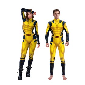 Superhero Wolverine Cosplay Costume Halloween Party  Couple's Jumpsuit