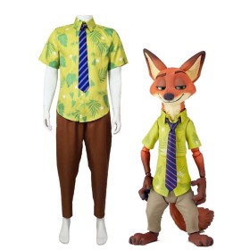 Zootopia Fox Nick Wilde Cosplay Costume