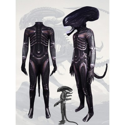 Alien Romulus Alien Bodysuit with Tail For Adults Halloween Costumes