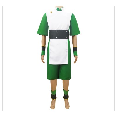 Avatar The Last Airbender Toph Beifong Cosplay Costume Green Earthbender Outfit