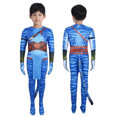 Halloween Avatar Male Bobysuit Cosplay Costume For Adults & Kids