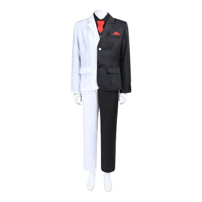 Batman Two-Face Harvey Dent Cosplay Costume Split Black And White Suit
