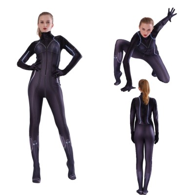 Black Widow Natasha Romanoff Printed Jumpsuit Halloween Adult & Kid Cosplay Costume