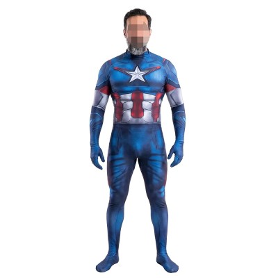 Captain America Avengers Cosplay Jumpsuit For Adults And Kids