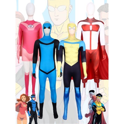 Cartoon Invincible Group Jumpsuit For Adult & Kids Halloween Costumes