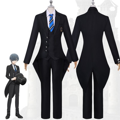Black Butler Ciel Phantomhive School Suit Cosplay Costume