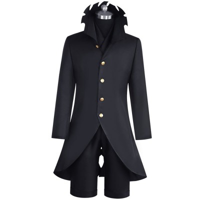 Dan Da Dan Okarun Transformed Form Cosplay Costume Black Long Coat With Mask And Optional Wig