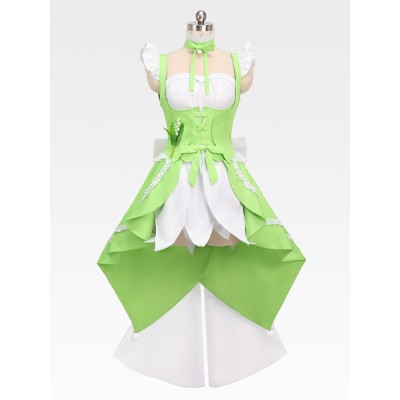 Eggy Party Heather Spring Story Cosplay Costume Green Flower Dress For Kids And Adults