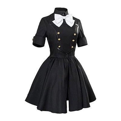 Fate/Apocrypha Astolfo Cosplay Costume Black Double-Breasted Dress With White Bow And Hair Bows
