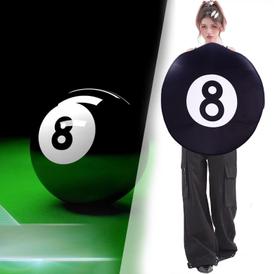 Halloween No.8 Table Tennis Cosplay Costume Funny Black 8 Costume