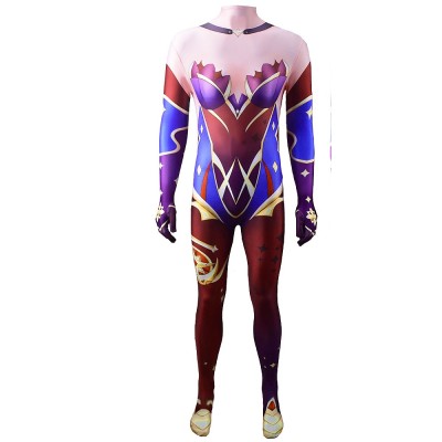 Genshin Impact Mona Cosplay Printed Jumpsuit For Women Men And Kids