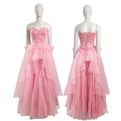 Wicked Glinda the Good Witch Cosplay Wedding Dress Budget Version