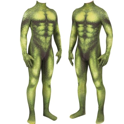 Green Goblin Undersuit Scaly Muscle Cosplay Jumpsuit For Men Women And Kids
