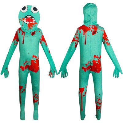 Roblox Rainbow Friends Green Friends Onesie For Kids Halloween Costumes