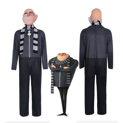 Despicable Me Gru Cosplay Jumpsuit For Halloween Costume Adults & Kids