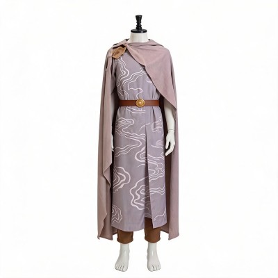 The Hobbit Elrond Cosplay Costume Elven Lord Patterned Robe With Cloak And Belt