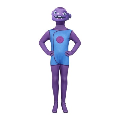 Home Oh Boov Alien Jumpsuit With Headpiece Cosplay Costume For Kids