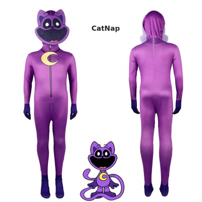 Poppy Playtime Smiling Critters Catnap Jumpsuit Halloween Costume For Kids & Adults