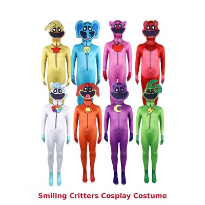 Poppy Playtime Smiling Critters Jumpsuit Halloween Group Cosplay Costume For Kids & Adult