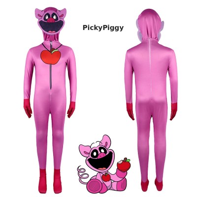 Poppy Playtime Smiling Critters Picky Piggy Jumpsuit Halloween Parent-child Cosplay Costume