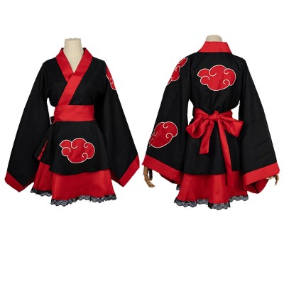 Anime Naruto Akatsuki Kimono Cosplay Costume
