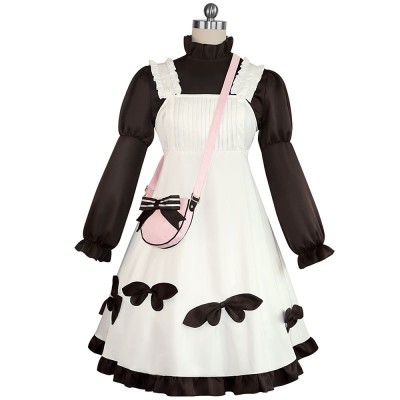 Identity V Little Girl Lawson Collab Cosplay Costume White Pinafore Dress With Heart Bag