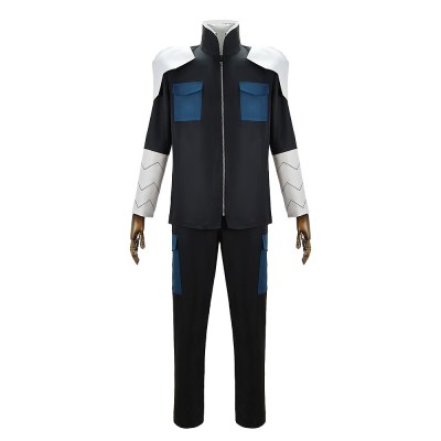Kaiju No. 8 Soshiro Hoshina Cosplay Costume Defense Force Black Uniform Jacket And Trousers