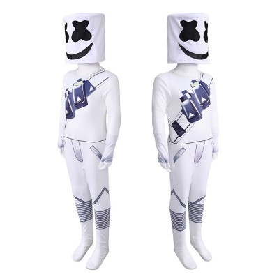 Kids Marshmello Cosplay Costume For Halloween