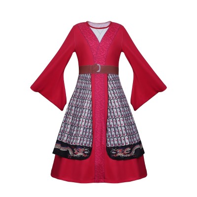 Kids Mulan Warrior Armor Cosplay Costume For Halloween