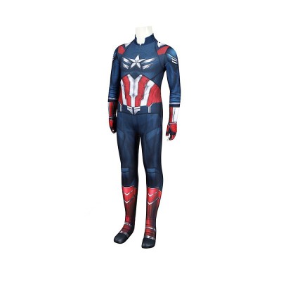Kids Captain America Brave New World Sam Wilson Cosplay Bodysuit Winged Star Suit For Children