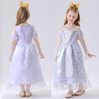 Chilren's Alice in Wonderland White Queen Cosplay Halloween Costume