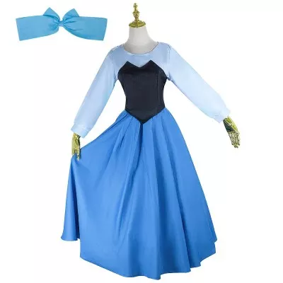 The Little Mermaid Ariel Blue Dress Cosplay Costume For Women