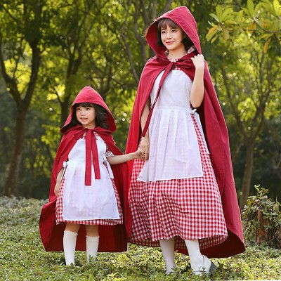 Halloween Costume Stage Show Little Red Riding Hood Parent-child Costume