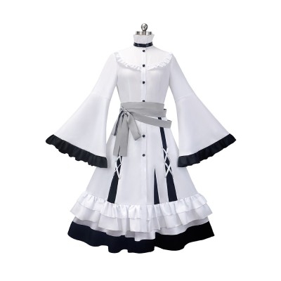 Magical Girl Witch Trials Meruru Hikami Cosplay Costume White Dress
