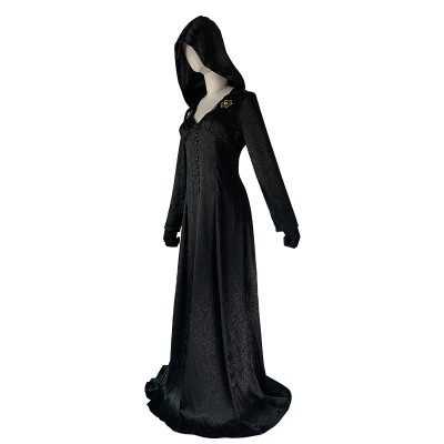 Resident Evil Village Dimitrescu Daughter Cosplay Costume Hooded Dress
