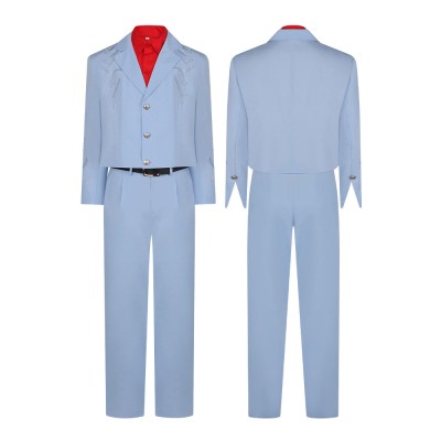 Die With A Smile Bruno Mars Inspired Blue Suit Costume with Hat