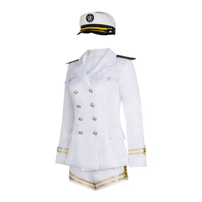 IVE Jang Wonyoung White Sailor Stage Outfit Costume