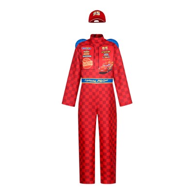 Cars Lightning McQueen Racing Jumpsuit Cosplay Costume