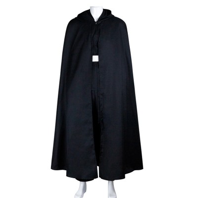 Star Wars The Mandalorian Luke Skywalker Cosplay Costume Black Jedi Tunic With Hooded Cloak