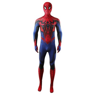 Marvel Rivals Spider-Man Cosplay Red And Navy Jumpsuit With Mask