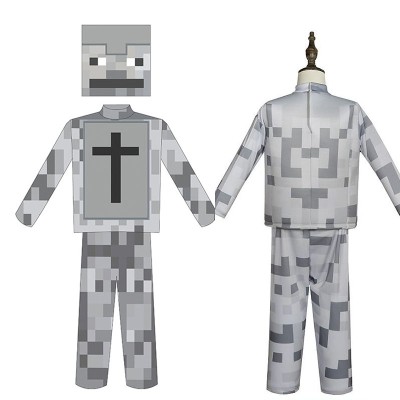 Halloween Minecraft Skeleton Children's Cosplay Costume 