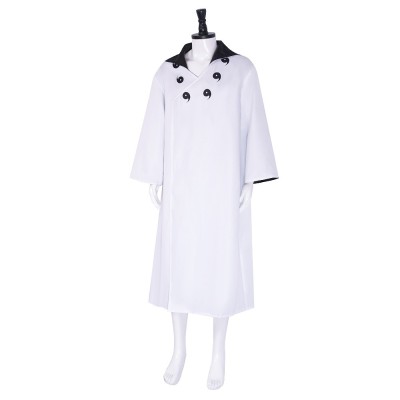 Naruto Hagoromo Otsutsuki Sage Of Six Paths Cosplay Costume White Magatama Robe With Black Collar For Men