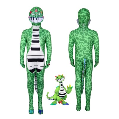  Halloween Poppy Playtime Chapter 4  Pianosaurus Onesie Cosplay Costume For Adult & Kids