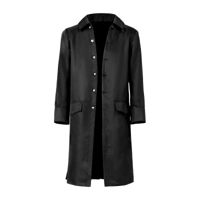Pirate Captain Cosplay Coat Long Frock Coat With Silver Buttons In Black Wine Red Or Brown 3 Colors
