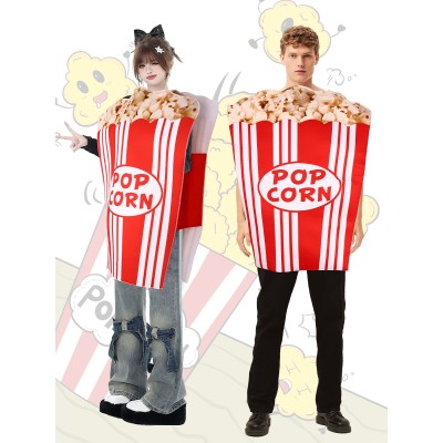Halloween Party Costume Funny Food Popcorn Cosplay Costume