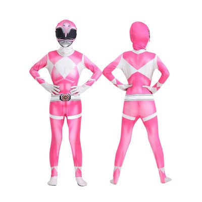 Power Rangers Pink Ranger Kimberly Hart Jumpsuit Halloween Parent-child Cosplay Costume